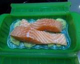 A picture of step 2 of Salmon with Potatoes and Dill in Lékué.