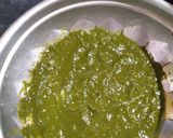 A picture of step 3 of Palak paneer.