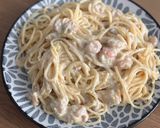 Foto del paso 6 de la receta Espaguetis con salsa de puerros y gambas