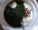 A picture of step 3 of Mutton saunfia polaw with dip.
