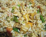 A picture of step 3 of Masala Walnut Pulao.