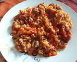 Foto del paso 7 de la receta: Pimiento al horno relleno de arroz y carne