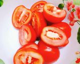 Hình bước làm 1 của món Thịt viên nhồi nấm sauce cà chua