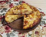 Foto del paso 9 de la receta: 🥔 Tortilla de papas española. Otra versión, cocción de las papas combinada 🥔 sin freír!!