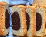 A picture of step 2 of Eggless marble cake.