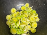 Crema de champiñones y puerro