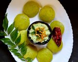 A picture of step 7 of Green Peas Idli.