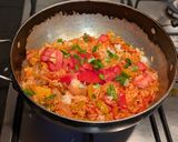 A picture of step 7 of Mexican fried rice.