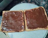 A picture of step 1 of Nutella and Banana sandwich made in Air fryer.