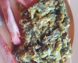 A picture of step 5 of Eggplant /Brinjal Gotsu.