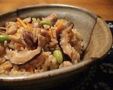 A picture of step 4 of Edamame Rice with Shio-Koji.
