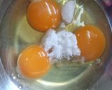 A picture of step 1 of Sweet Tamagoyaki.