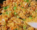 A picture of step 3 of Easy and Crumbly Kimchi Fried Rice.