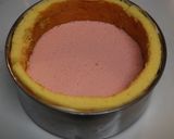 A picture of step 14 of Polka Dot Bavarois Doll Festival Cake.