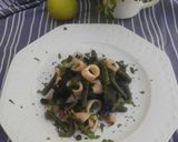 Foto del paso 9 de la receta: Ensalada de calamares, judías verdes y alga wakame