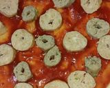 A picture of step 2 of Chicken Pizza.