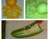 A picture of step 2 of Yellow Salsa.