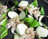 A picture of step 5 of Pork, Eggplant and Bell Pepper with Sesame Miso Sauce.