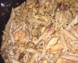 A picture of step 6 of Chicken And Shrimp, Sun Dried Tomato Pasta.