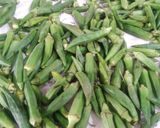 A picture of step 1 of Bhindi.