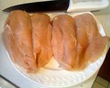 A picture of step 2 of Brad'S pepperoni stuffed chicken breast.