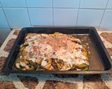 Foto del paso 15 de la receta: Lasaña de zapallitos rellena con atún y carne, espinaca 🥬🥩