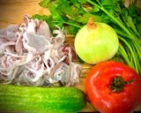 Hình bước làm 1 của món Mực Ống Xào Chua Ngọt