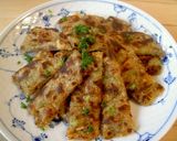 A picture of step 7 of Silken Tofu and Potato Healthy Savory Pancakes.