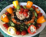 Une image de l'étape 8 de Salade multicolore au thon et légumes du soleil.