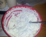 A picture of step 2 of No Bake-Cinnamon cheesecake.