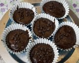 A picture of step 6 of Chocolate Premix Choco chips chocolate Ganache Stuffed muffins.