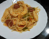 Foto del paso 8 de la receta: Espaguetis con pollo y chorizo