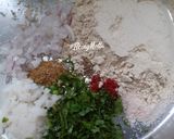 A picture of step 1 of Bhajani Thalipeeth.