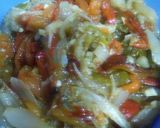 A picture of step 3 of Esgarraet or Bacalao Espencat.
