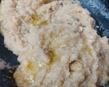 A picture of step 2 of Tricolour Semolina Burfi.