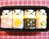 A picture of step 4 of Sleeping Barrel Bears Character Bento.