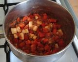 A picture of step 5 of Vickys Lentil & Pepper Bake GF DF EF SF NF.