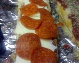 A picture of step 3 of LuBella's Slammin Pepperoni Pizza Bread.