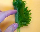A picture of step 2 of Secrets on Shredding Shiso Leaves.