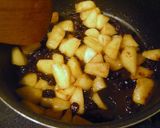 A picture of step 3 of Sautéed Apple and Raisin Pull Apart Bread.