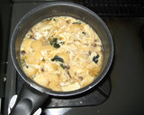 A picture of step 4 of A filling Miso Soup with Cabbage, Shimeji, and Eggs.