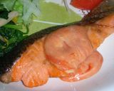 A picture of step 4 of Salmon à la Meunière with Delicious Aurora Sauce.