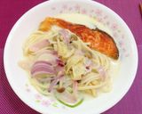 A picture of step 5 of Salmon And Shimeji Mushroom In Milk Soup.