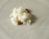 A picture of step 7 of Western Style Temarizushi (Ball Shaped Sushi) with Cured Ham and Cheese.