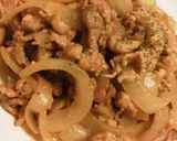 A picture of step 5 of Simple Chopped Pork and Onion Curry Flavored Stir-Fry.
