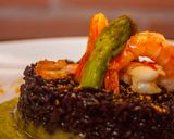 Foto del passaggio 7 della ricetta Riso venere con mazzancolle, bottarga e asparagi
