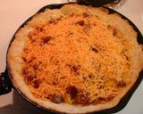 A picture of step 6 of Deep dish breakfast pizza.