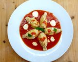Foto del passaggio 4 della ricetta Culurgiones d'Ogliastra al sugo e fonduta di parmigiano