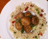 Szaftos rizs, pirított, fűszeres gombával recept fázis 5 fotója