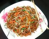 A picture of step 4 of Carrot Schezwan Chow mein 🍝.